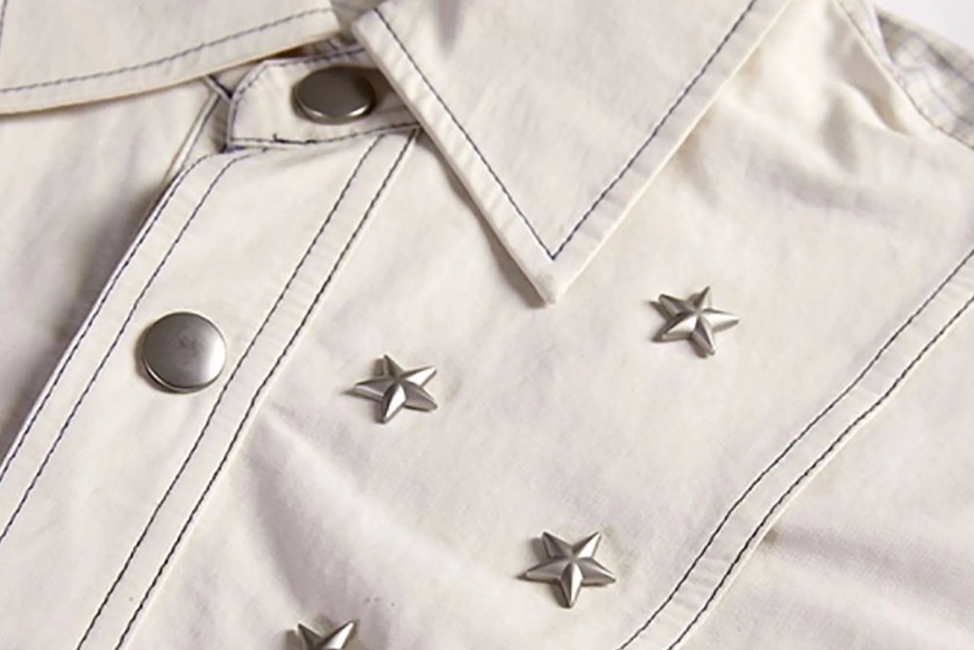 ERROR CODE ROBOT Multi-Studded Faux-Layer Short Sleeve Half Shirt