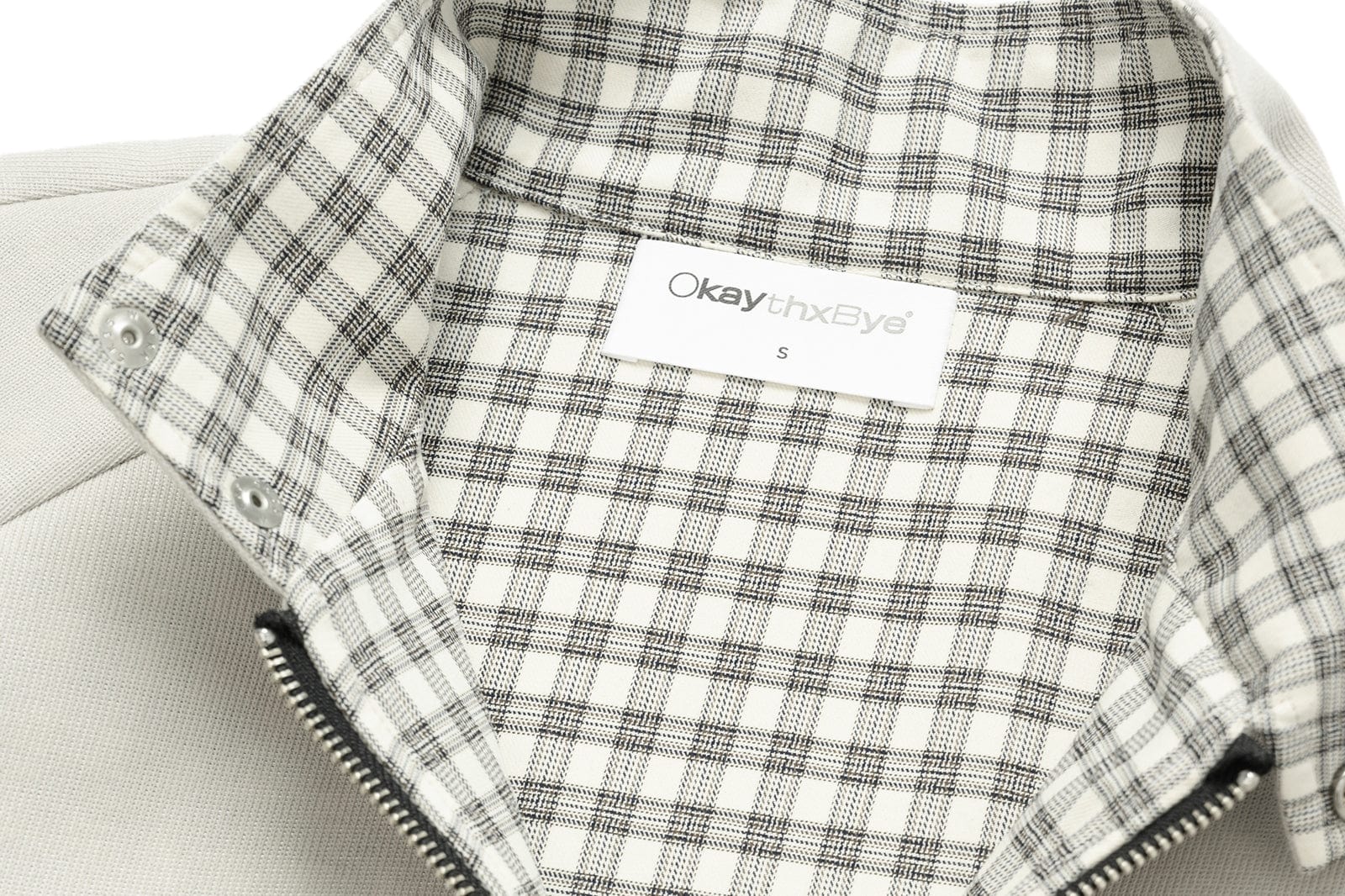 OKAYTHXBYE Checker-Lined Harrington Jacket