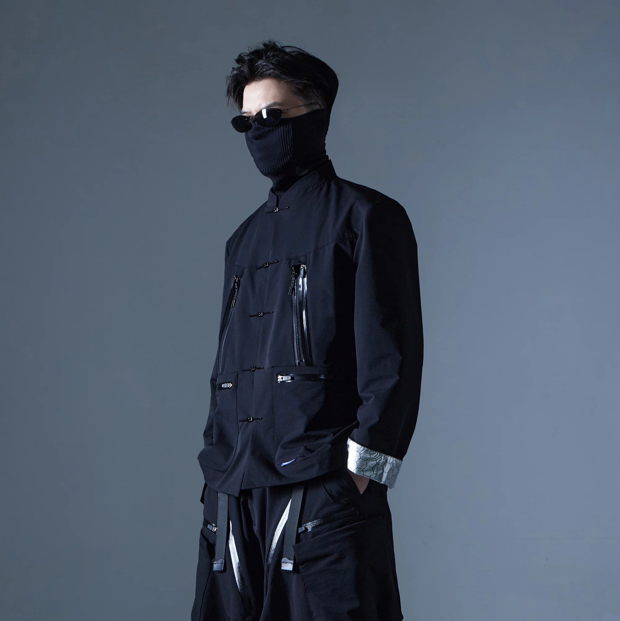 SILENSTORM Multi-Pockets Mandarin Waterproof Jacket