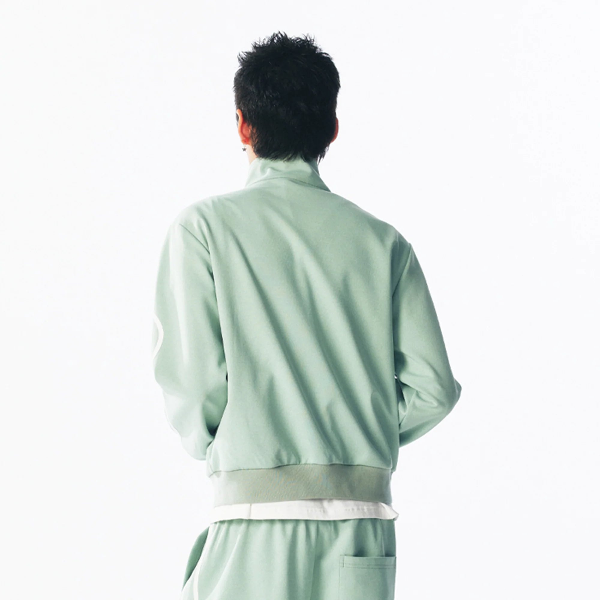 1997 POSTOFFICE Contrast Curved-Stripe Quick-Dry Track Jacket