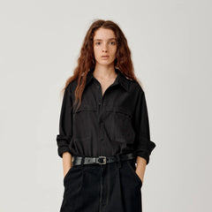 OPICLOTH Minimal Stitch Tencel-Blend Shirt