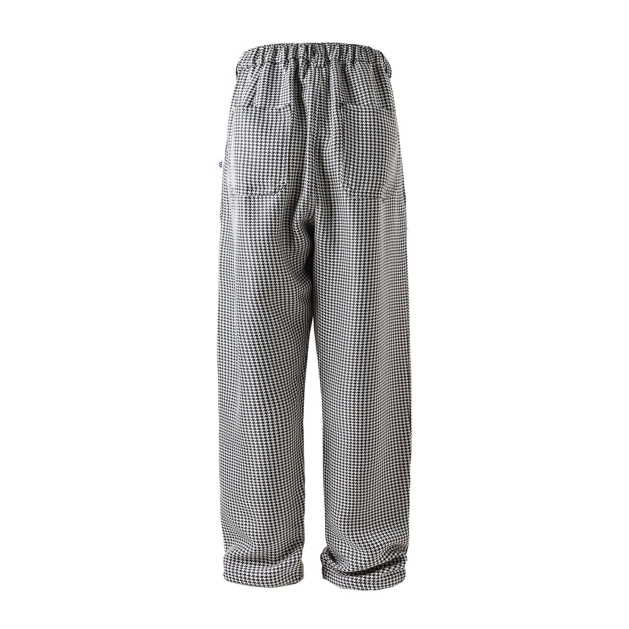 ME DA IGUAL Elastic Waist Houndstooth Tapered Trousers