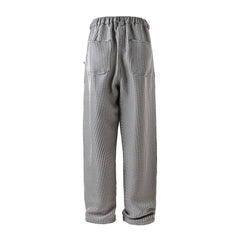 ME DA IGUAL Elastic Waist Houndstooth Tapered Trousers