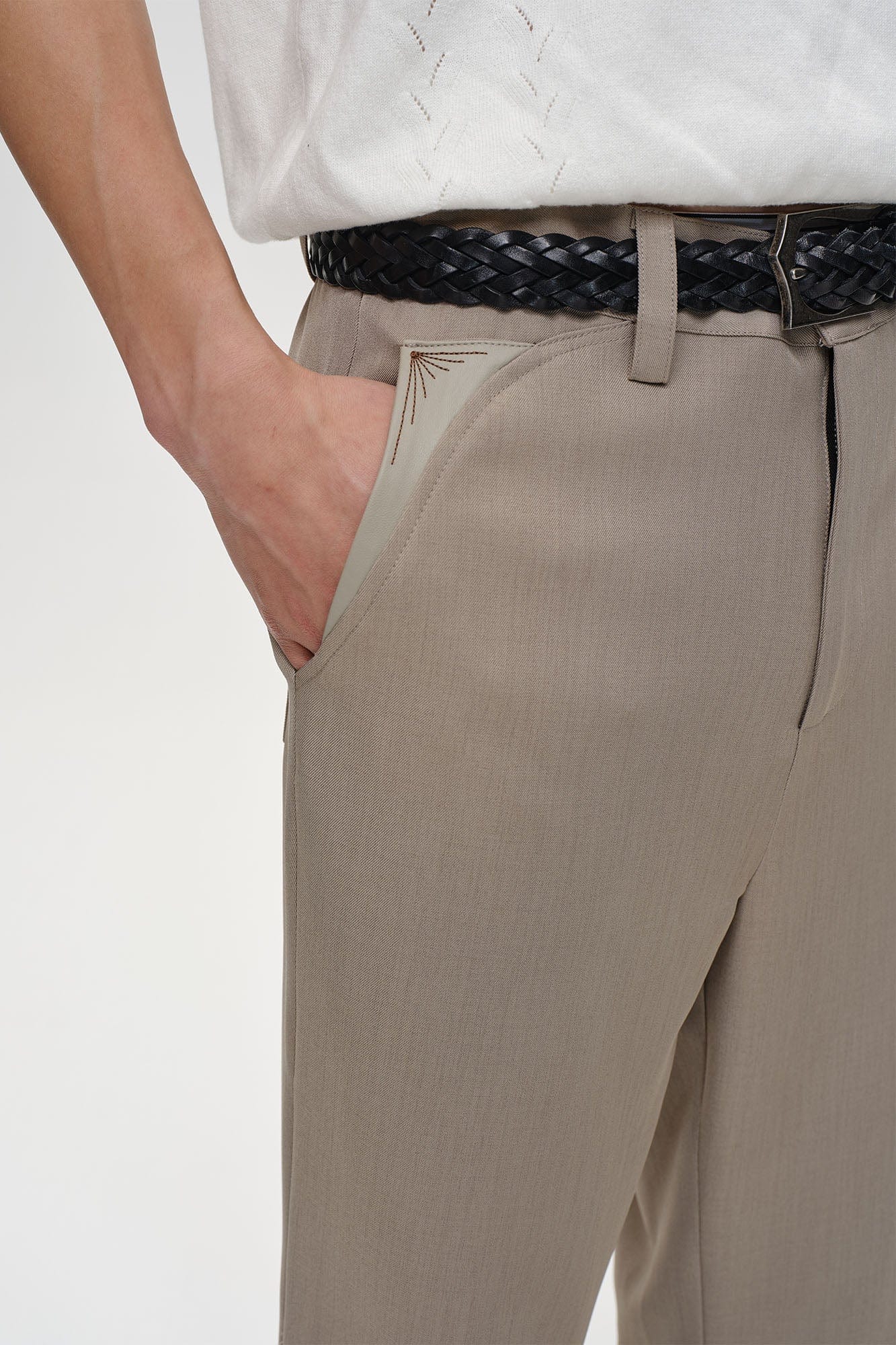CATSSTAC Minimal Patch Wide-Leg Trousers