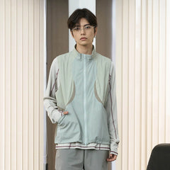 ENSHADOWER Contrast Arc Spliced Drawstring Vest