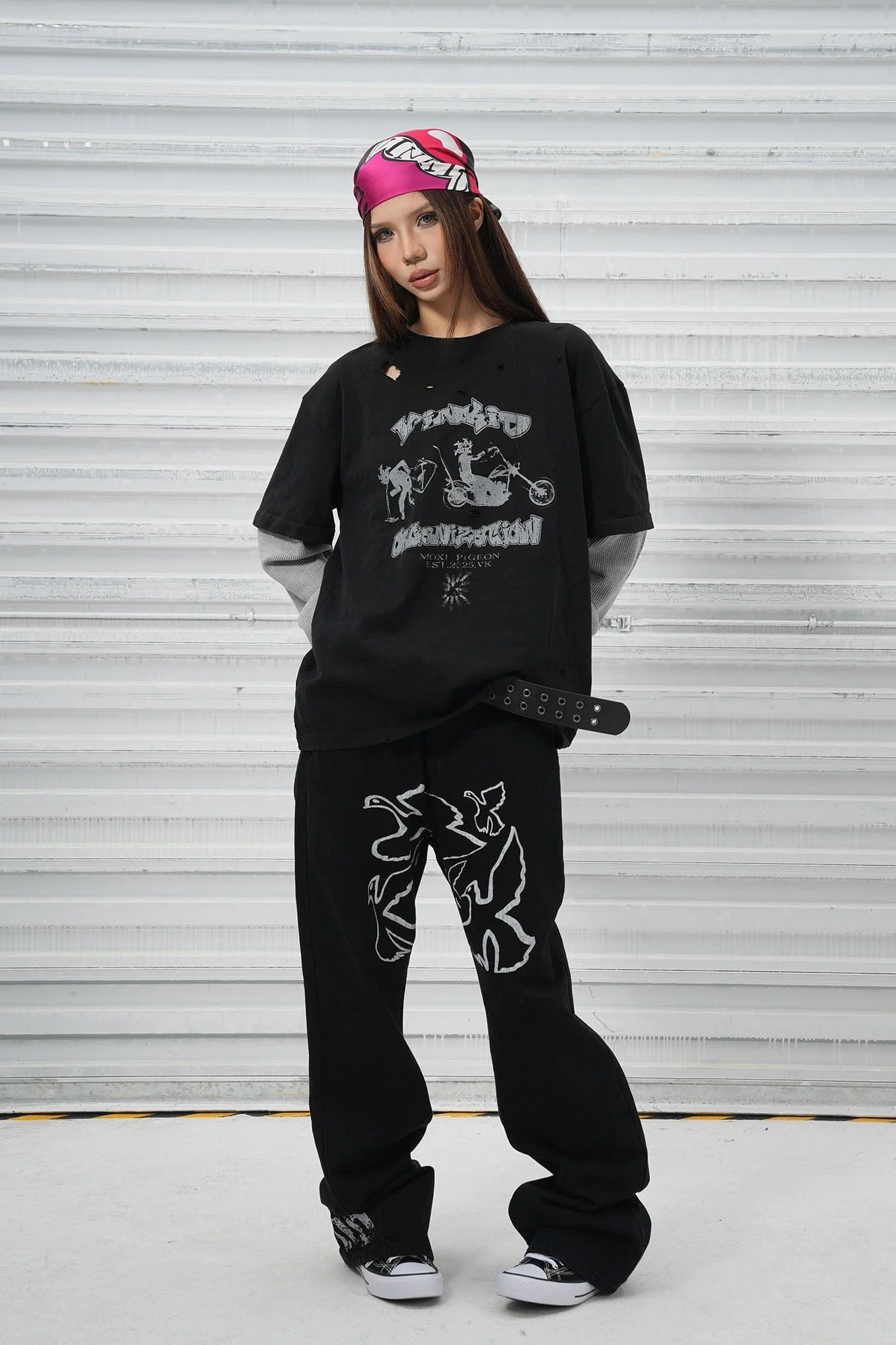 VINKID Flock of Doves Graphic Jeans