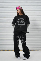 VINKID Flock of Doves Graphic Jeans