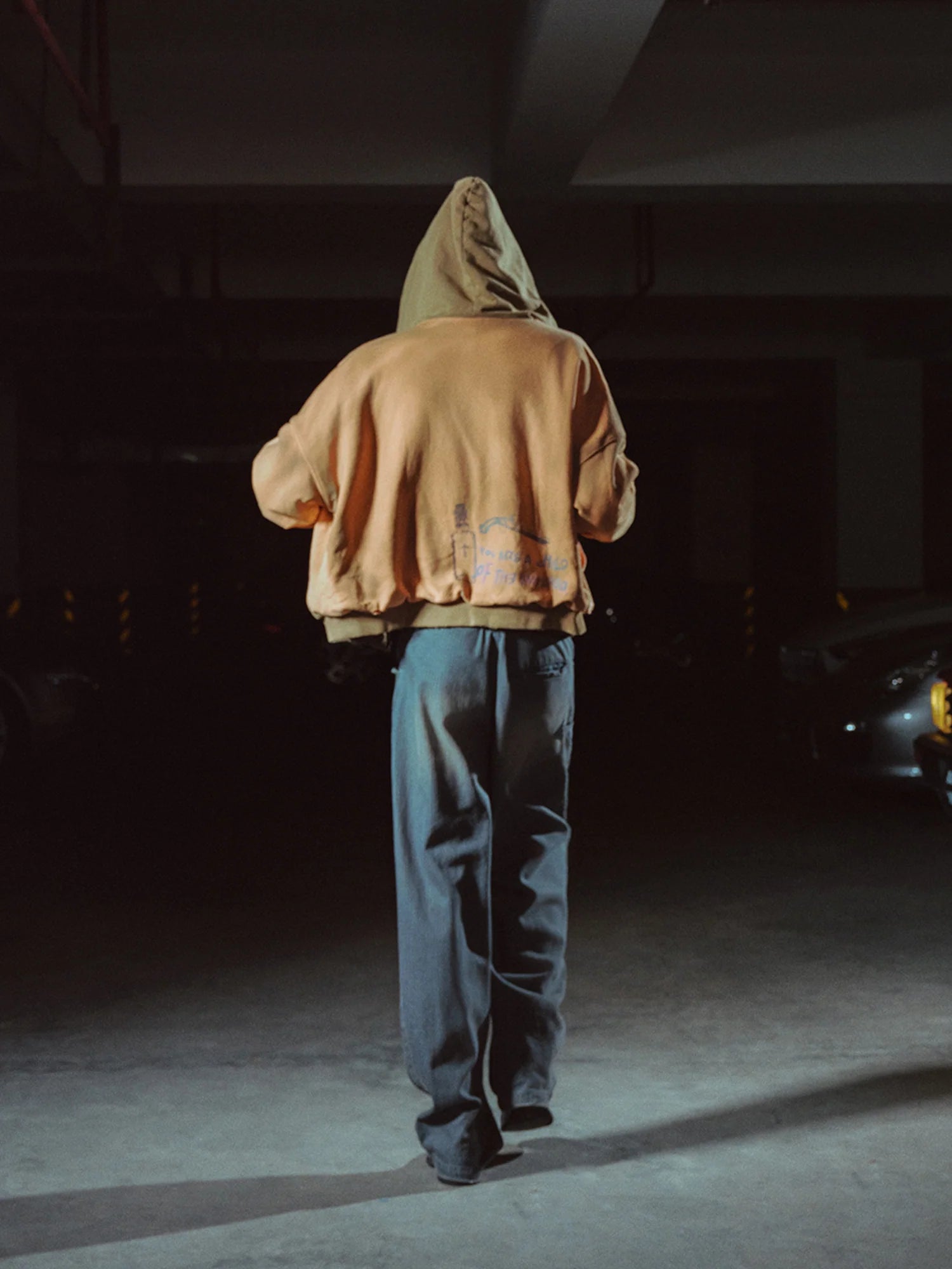 RICHILL Distressed Graffiti Graphic Hooded Jacket