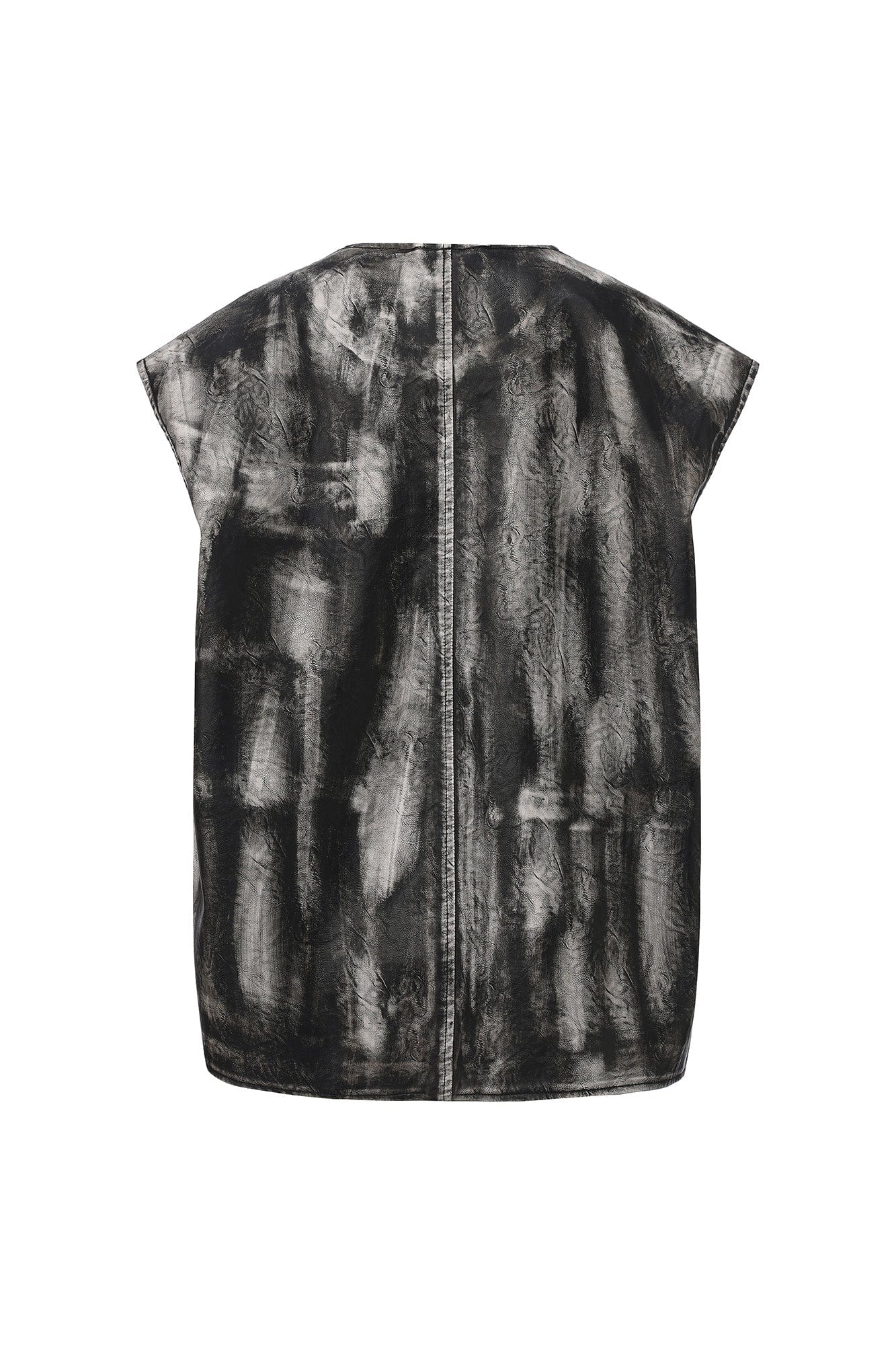 VANN VALRENCE Washed Grunge Paint Multi-Pocket Vest
