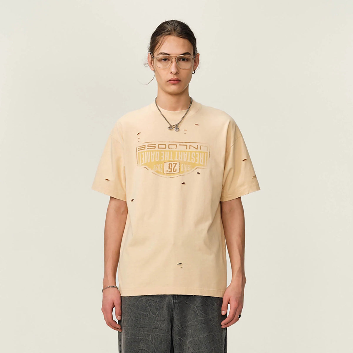 OVDY Retro Distressed Graphic T-Shirt