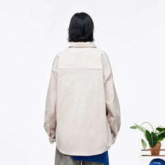 OVERLAPS Essential Embroidered Oversized Shirt