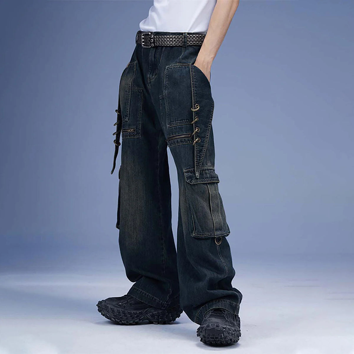 DND4DES Scimitar Rings Deconstructed Denim Cargo