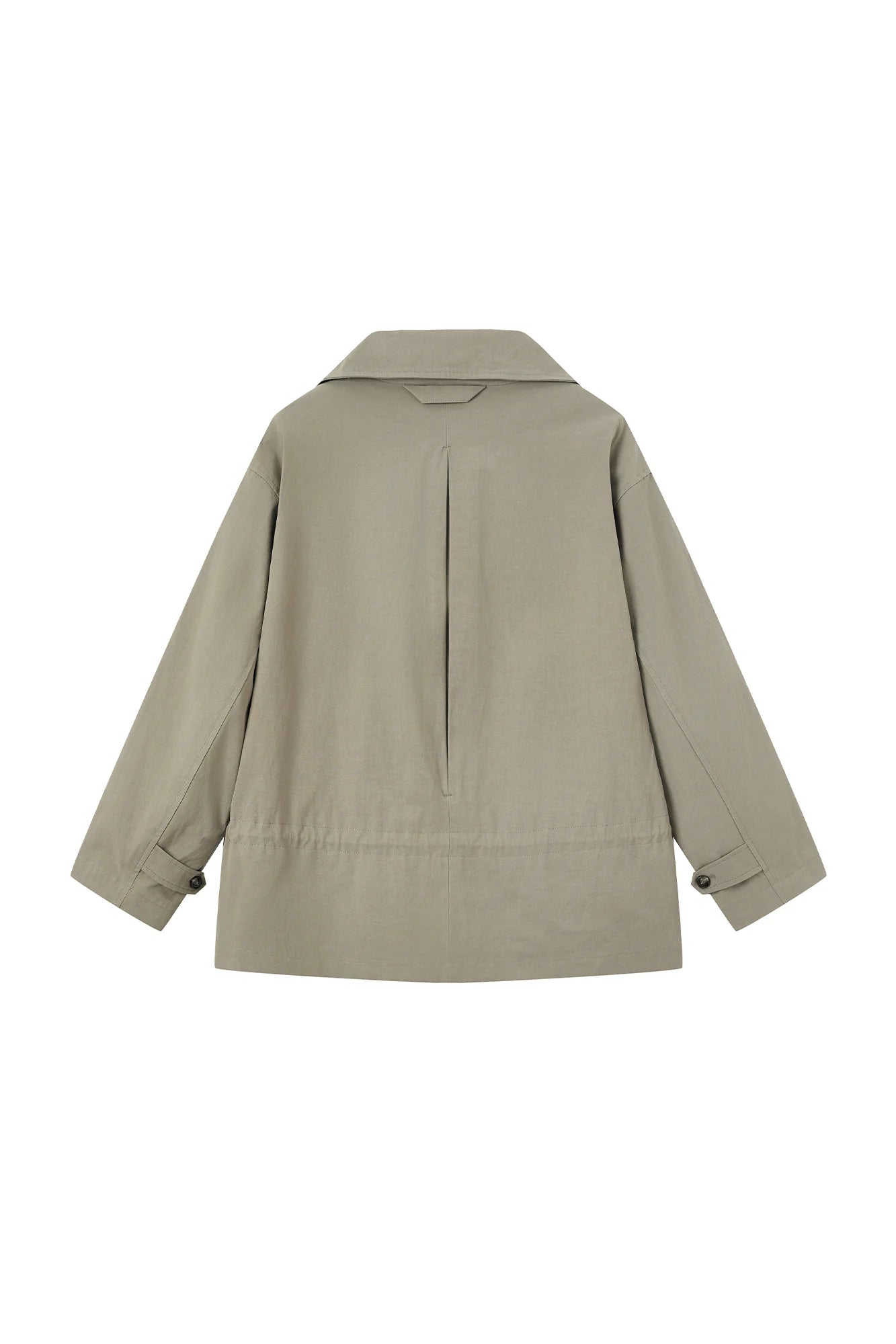 SAME FLOW Stand-Collar Drawstring-Waist Jacket