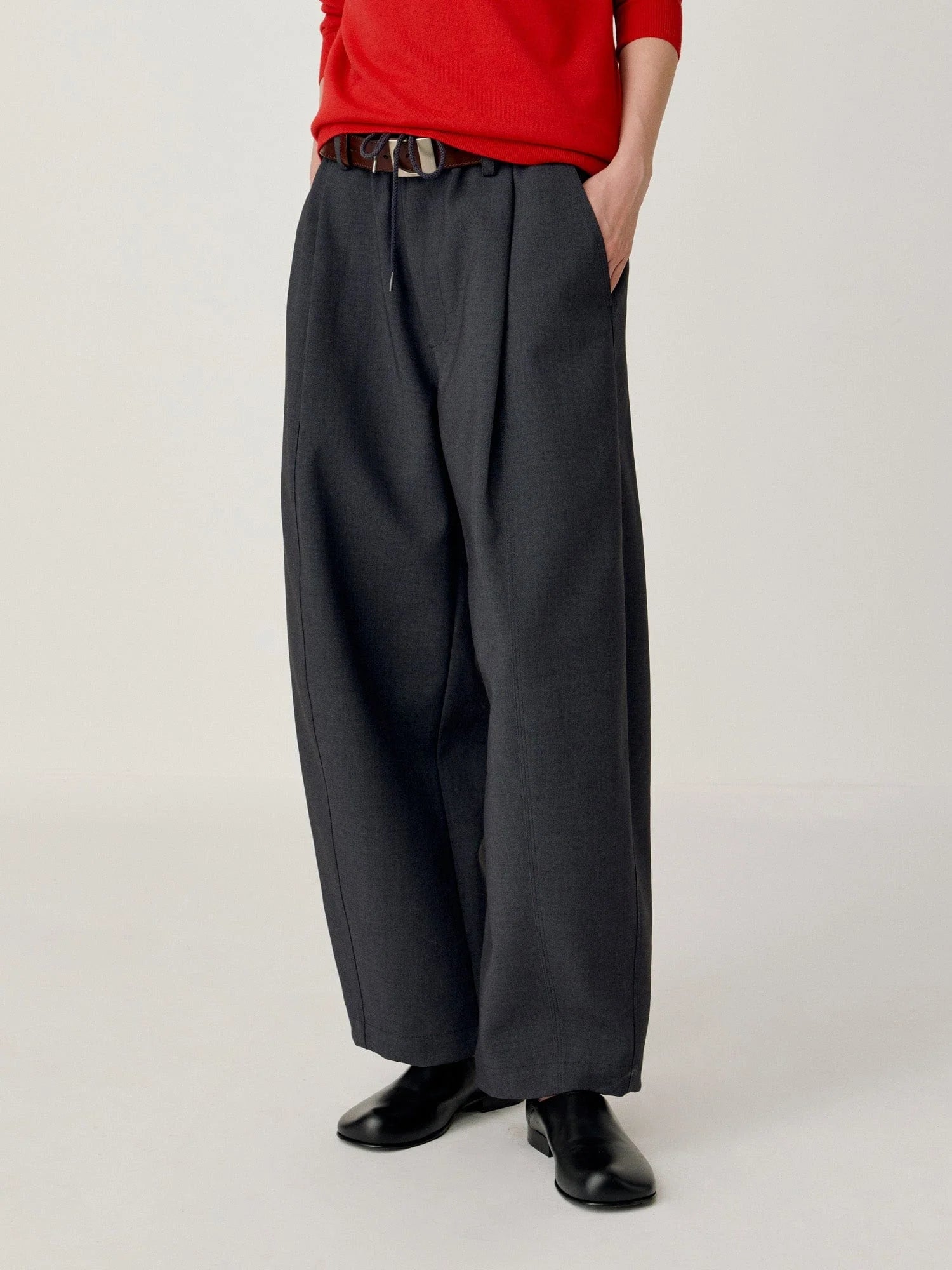 OPICLOTH Classic Drawstring Ankle Pants