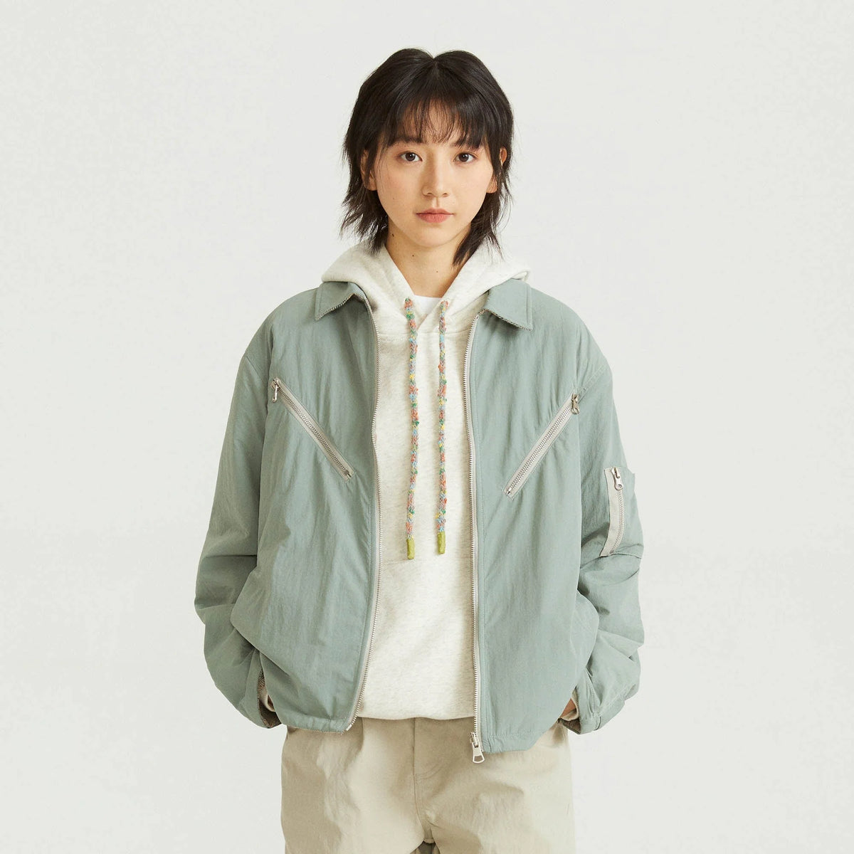 ONADAILYBASIS Reversible Utility & Herringbone Wool-Blend Jacket