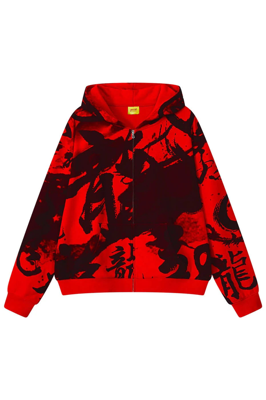 RTVG Calligraphy Full-Print Zip-Up Hoodie