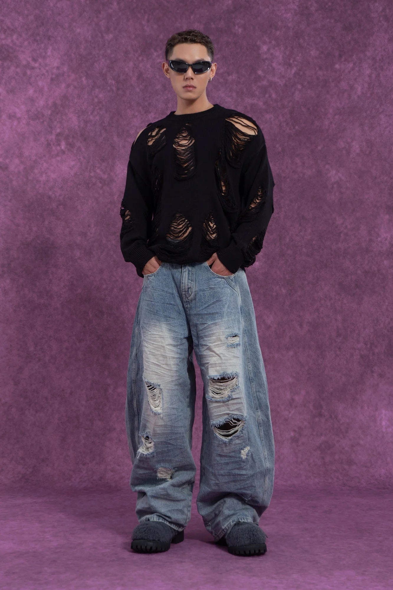 CLP Ripped Oversized Sweater