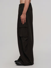 ILNya Nieternite Nifutur Minimal Wool-Blend Big-Pocket Wide-Leg Pants