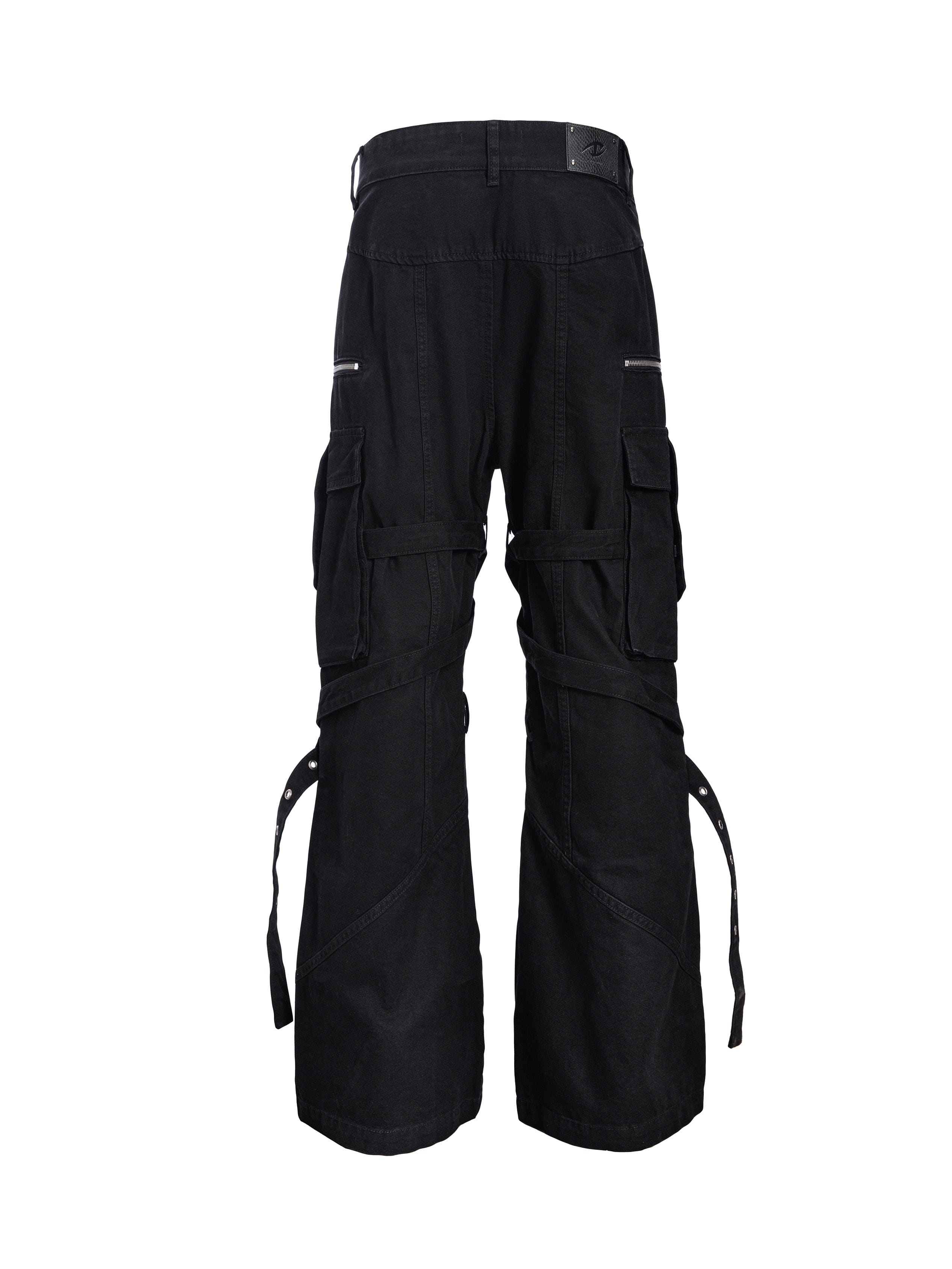 CATSSTAC Strap-Wrapped Spliced Cargo Pants