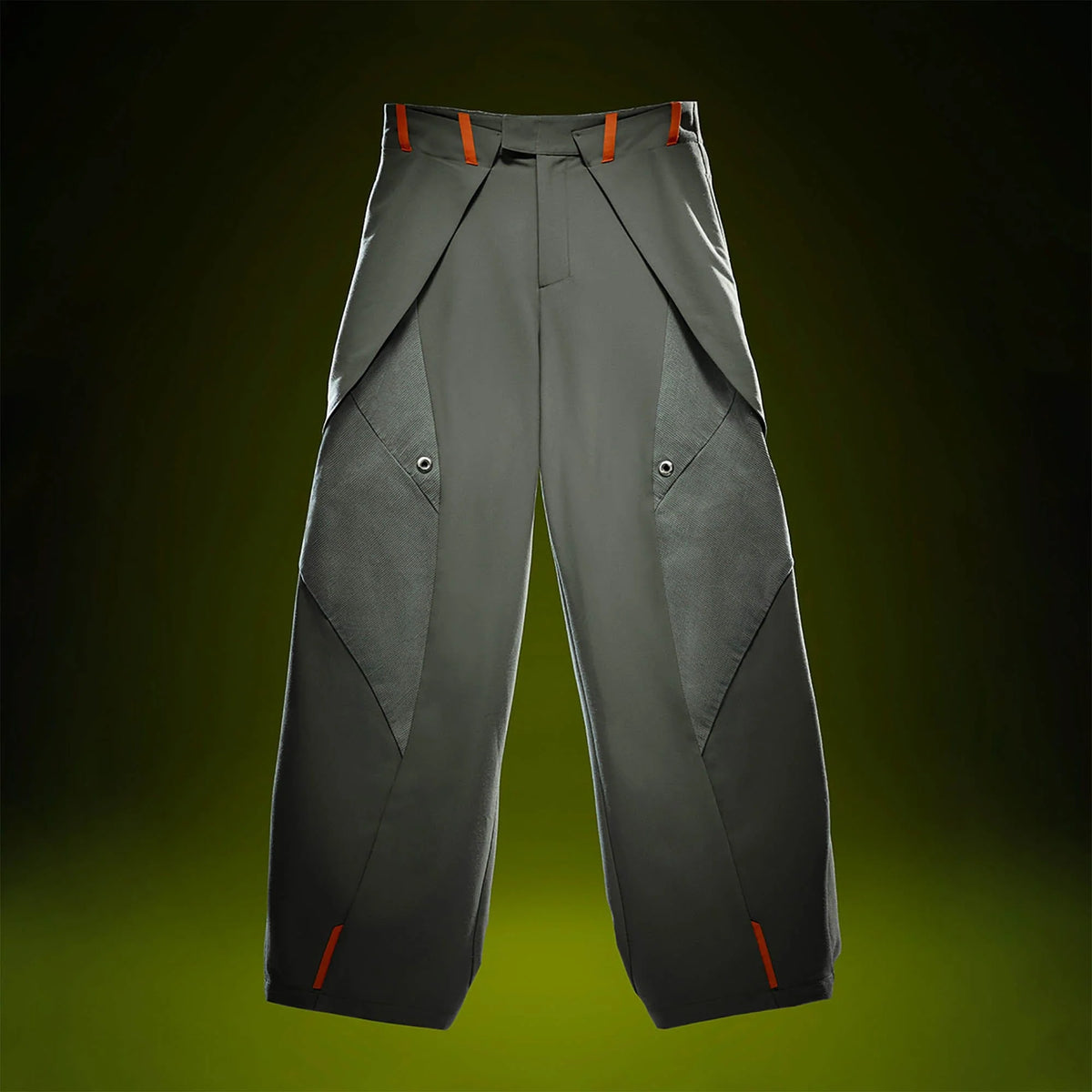 XIPHEVIL Mech Paneled Utility Wide-Leg Pants Grey