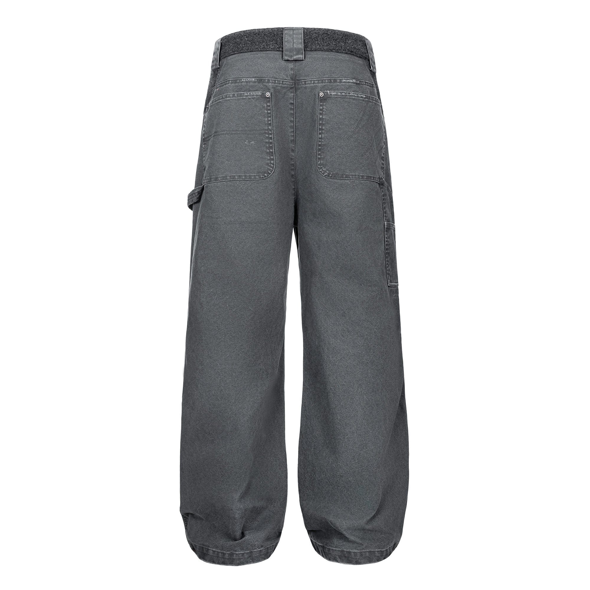 ESAIAS Claw Washed Panel Straight-Leg Pants