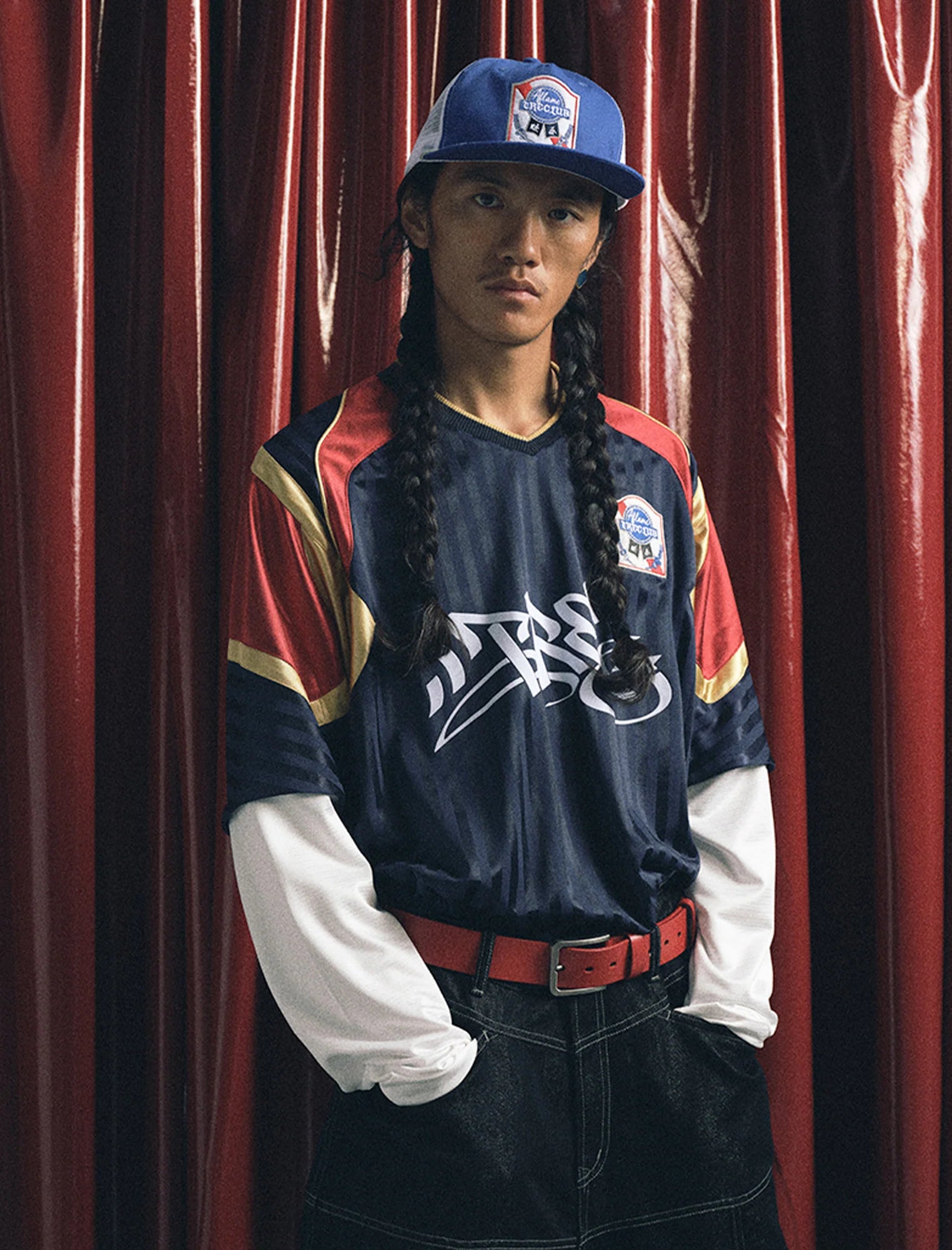 TRECLUB Layered Contrast Panel Hockey Jersey Tee