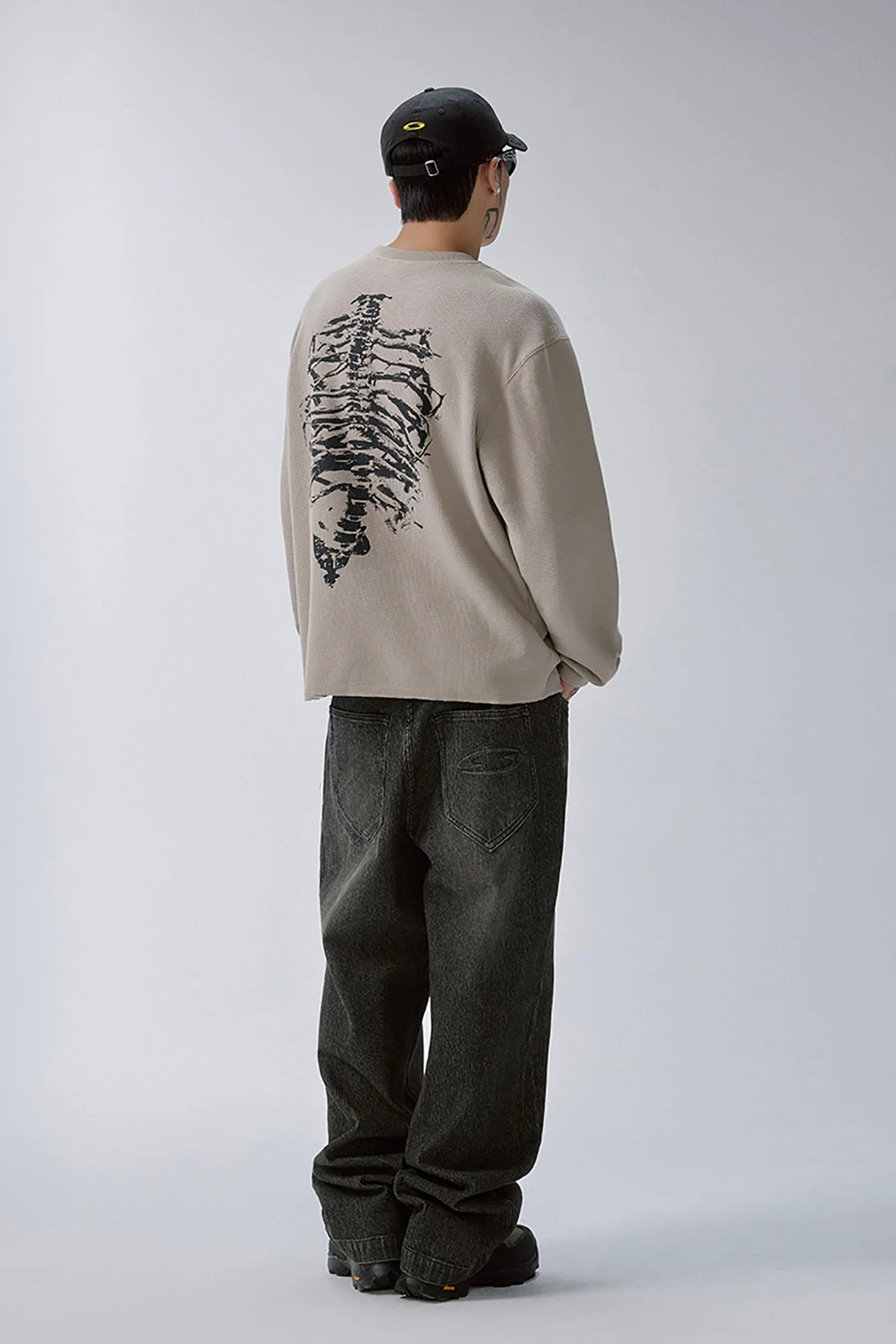 F2CE Skeleton Graphic Waffle Sweatshirt