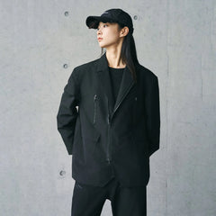 ENSHADOWER Modern Multi-pocket Zipper Outdoor Blazer