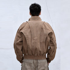 CATSSTAC Deconstructed Faded Wash Dual-Zipper Jacket