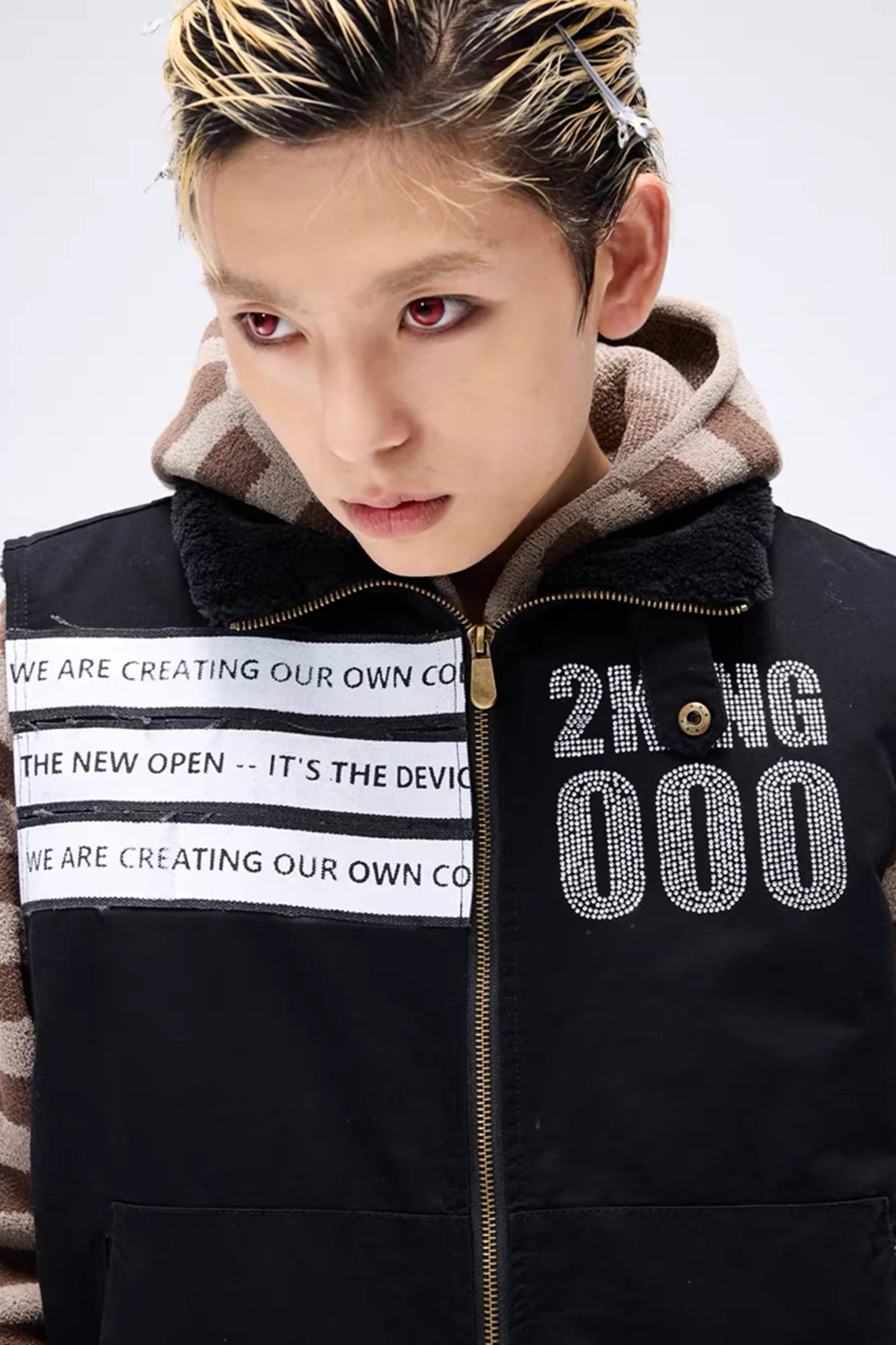 NOTHINGNESS WORLD Padded Funnel-Neck Zip Vest