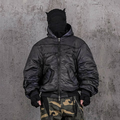 UNDERWATER Distressed Bondage MA-1 Jacket Black
