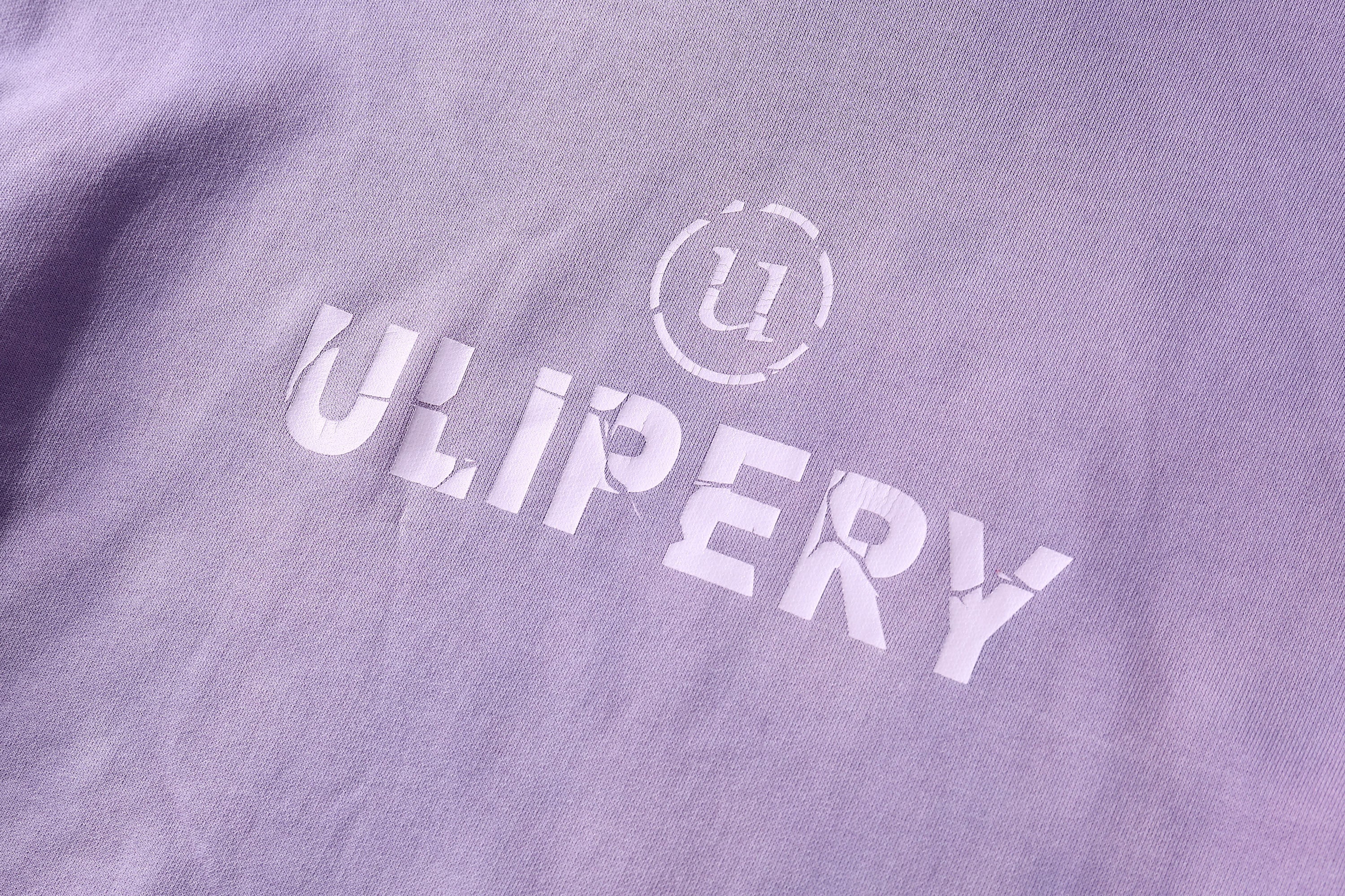 ULIPERY Distressed Gradient Oversized Hoodie Purple