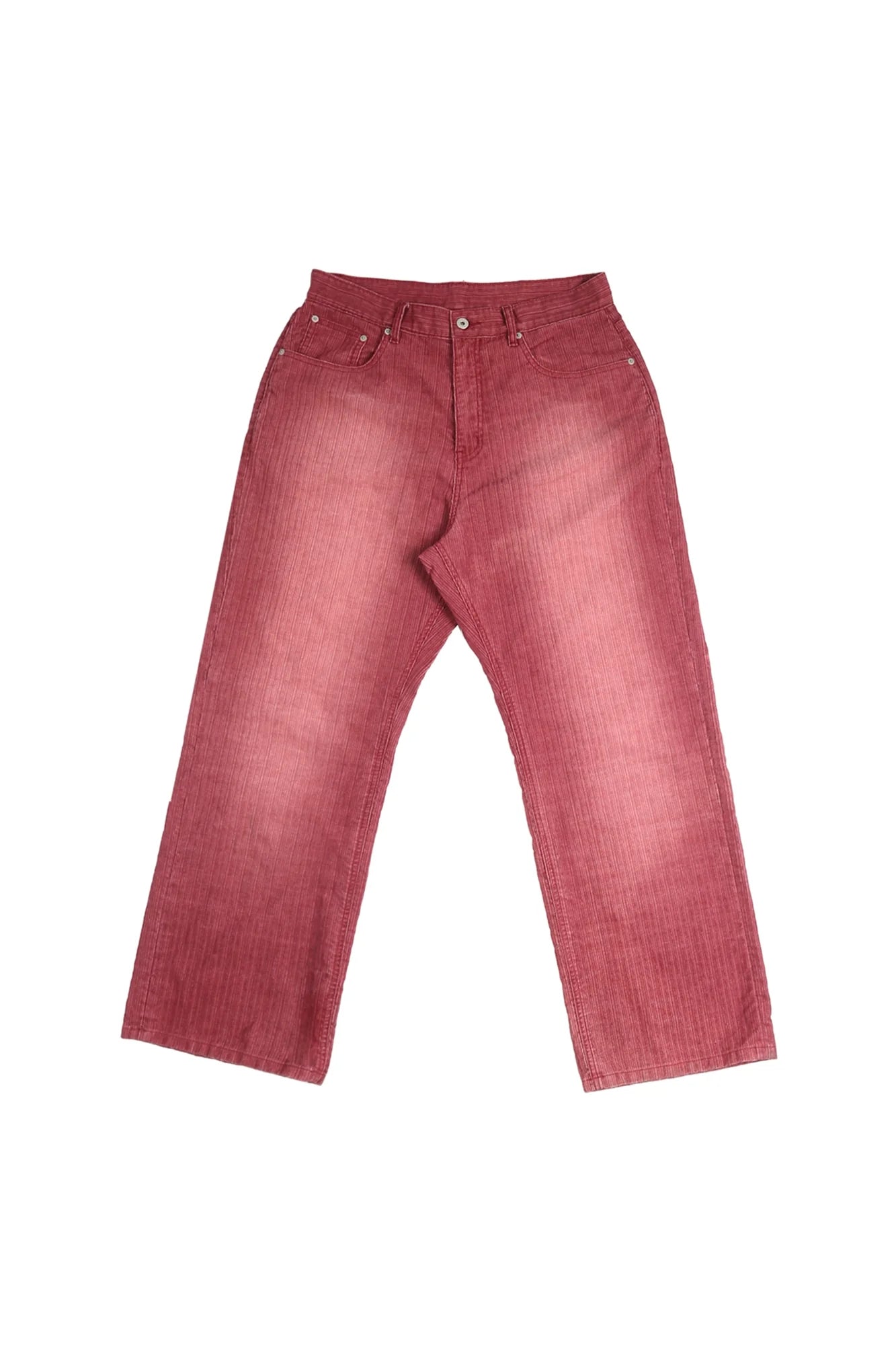 TRECLUB Washed Striped Straight-Leg Jeans