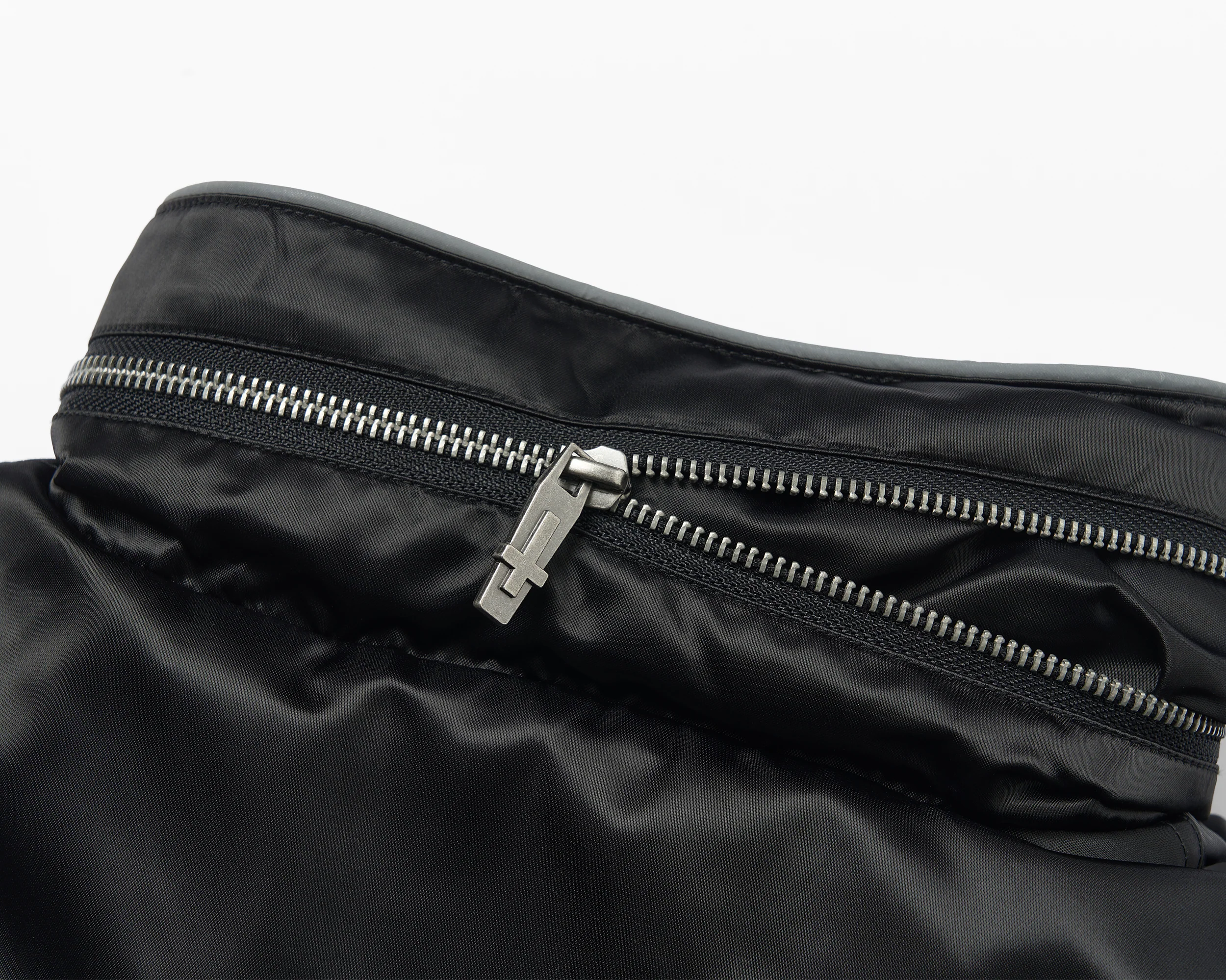SAVAGEGROWTHWORLD Embroidered Ruched-Sleeve Reflective-Stripe Bomber