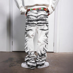 VINKID Tiger Camo Peace Dove Straight-Leg Pants