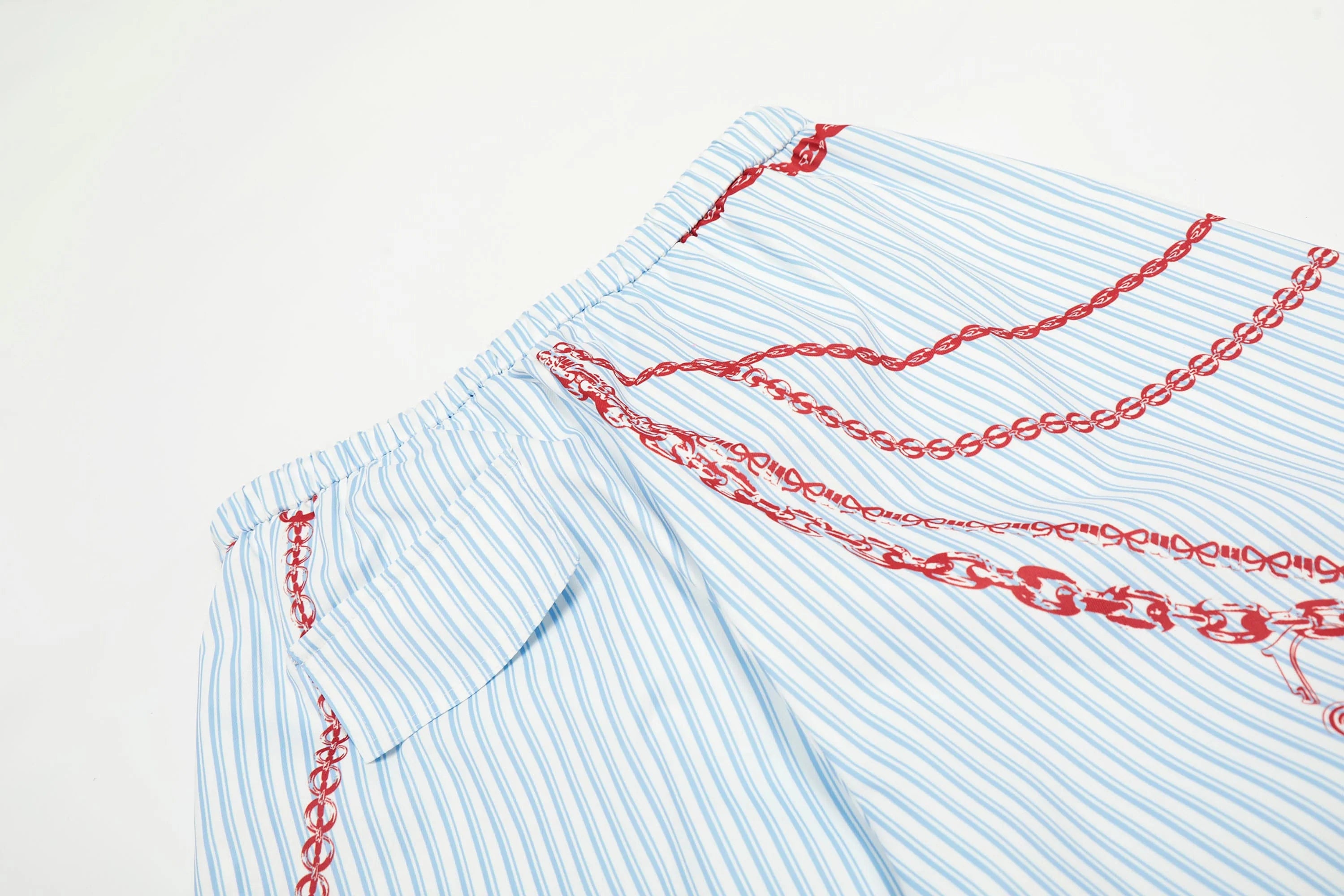 CLP Charm Graphic Striped Drawstring Pants