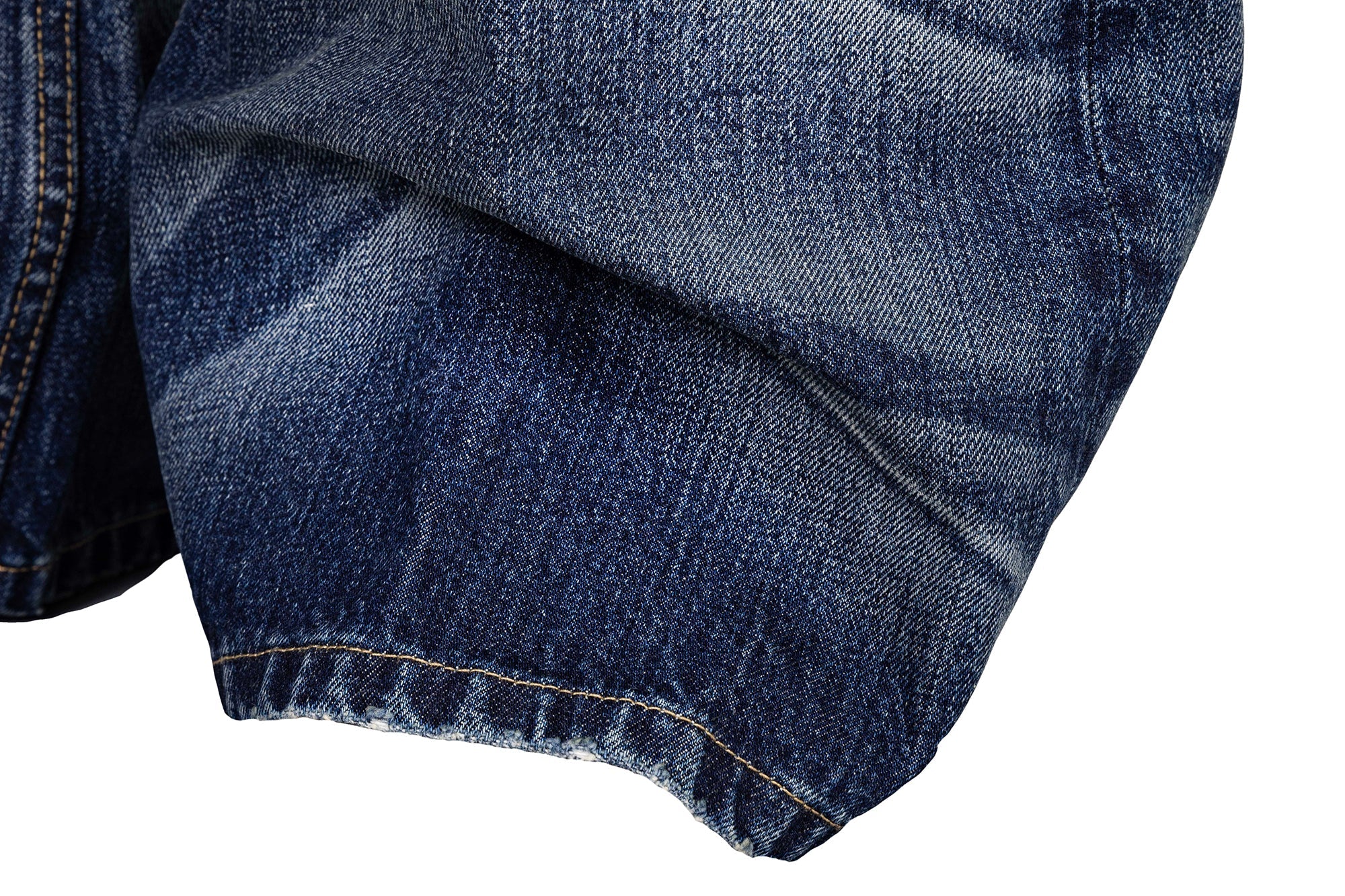 CATSSTAC Distressed Wrinkled Washed Wide-Leg Jeans