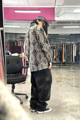 ME DA IGUAL Washed Plaid Tapered Drawstring-Hem Pants