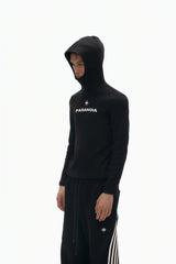 SAVAGEGROWTHWORLD Paranoia Graphic Balaclava Slim Hoodie