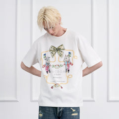FACEONLAB Whimsical Cow and Horse T-Shirt