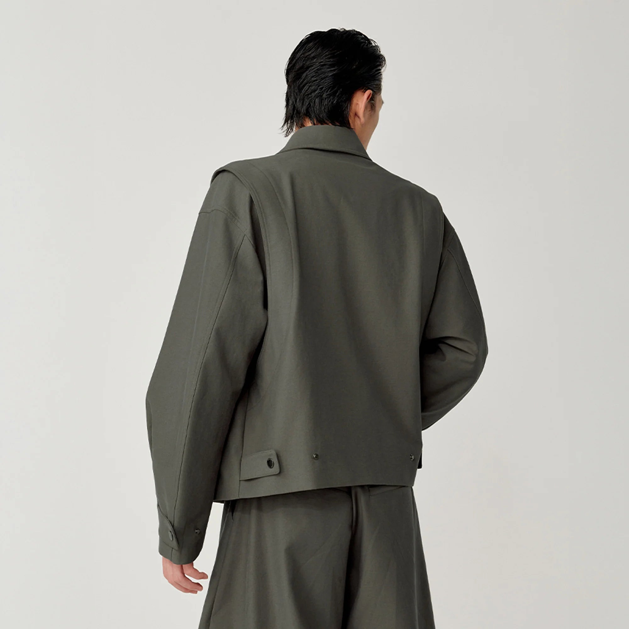 OPICLOTH Essential Structured Layered Double-Zip Jacket