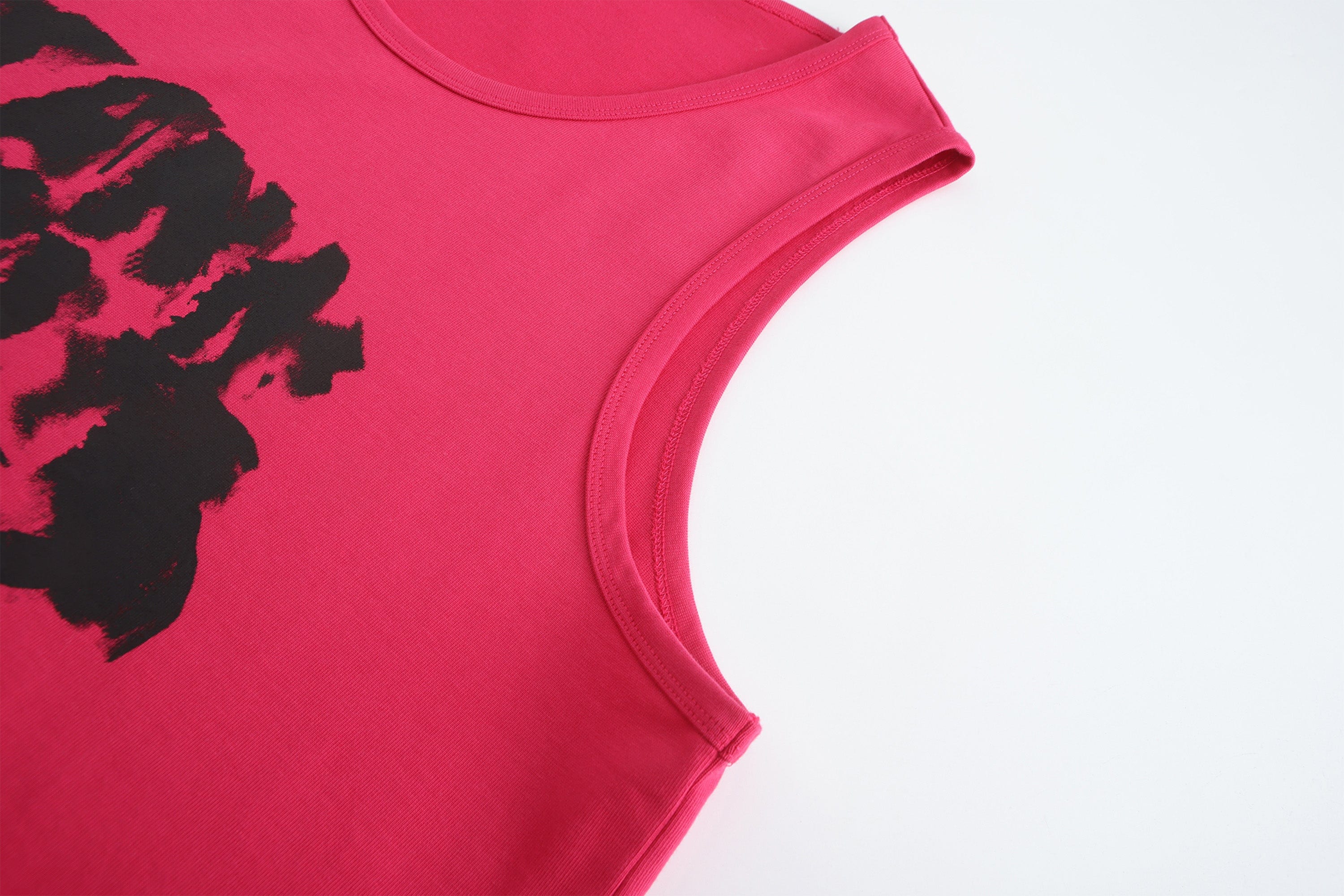 VANN VALRENCE Essential LOGO Graphic Oversized Sleeveless T-Shirt