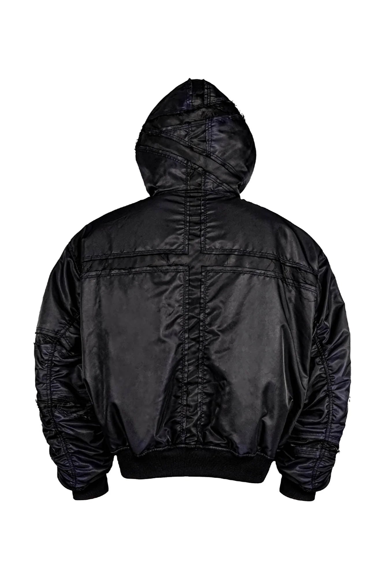 UNDERWATER Distressed Bondage MA-1 Jacket Black