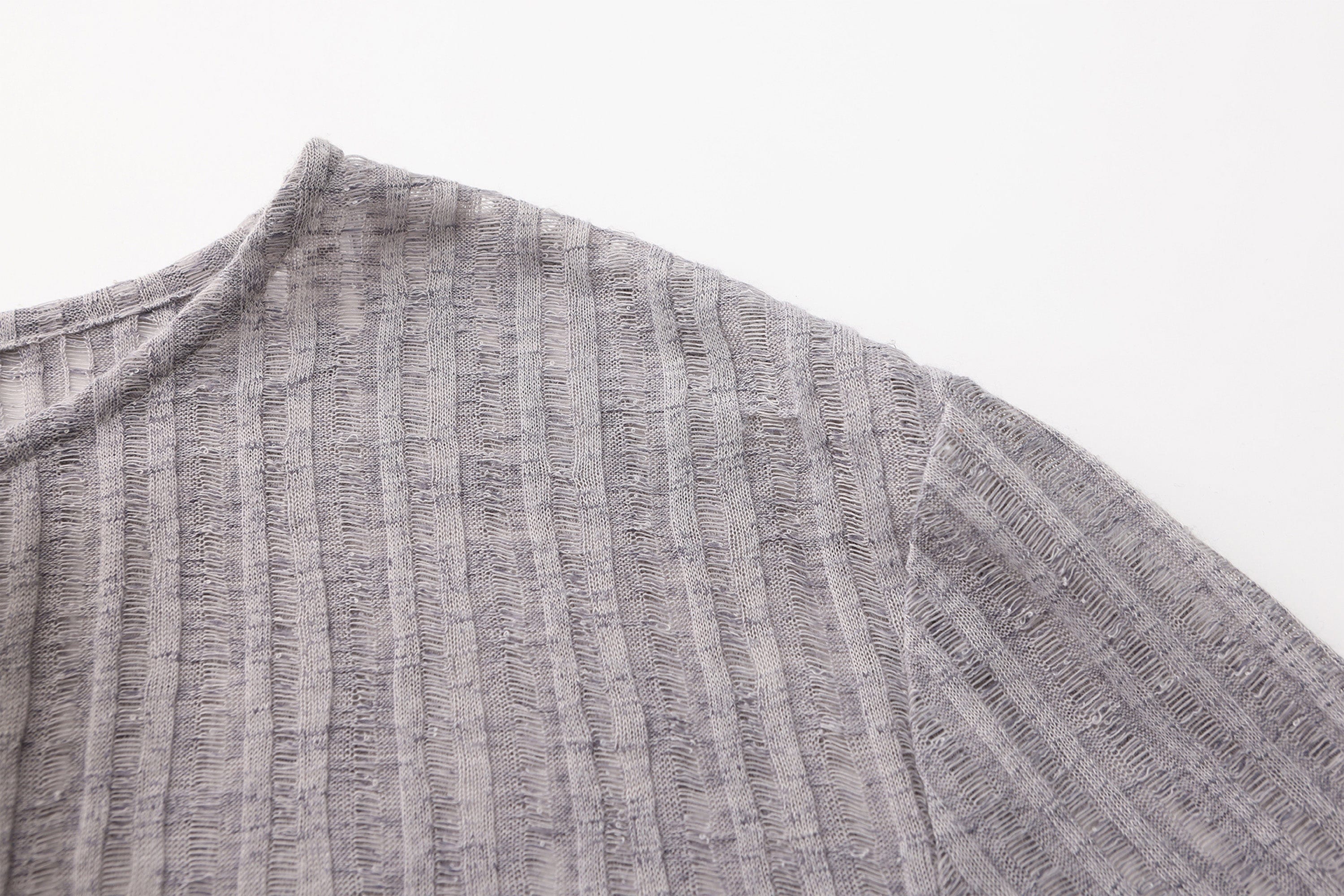 VANN VALRENCE Essential Gradient Sheer Long-Sleeve Tee