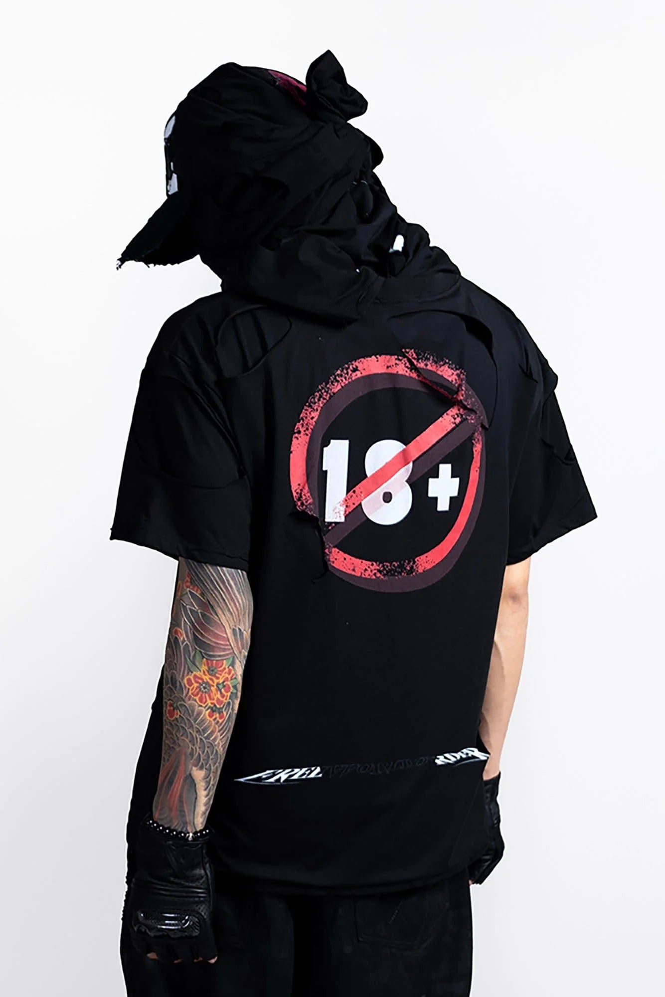FVVO Mickey Mouse Patchwork Frayed Mesh Cap