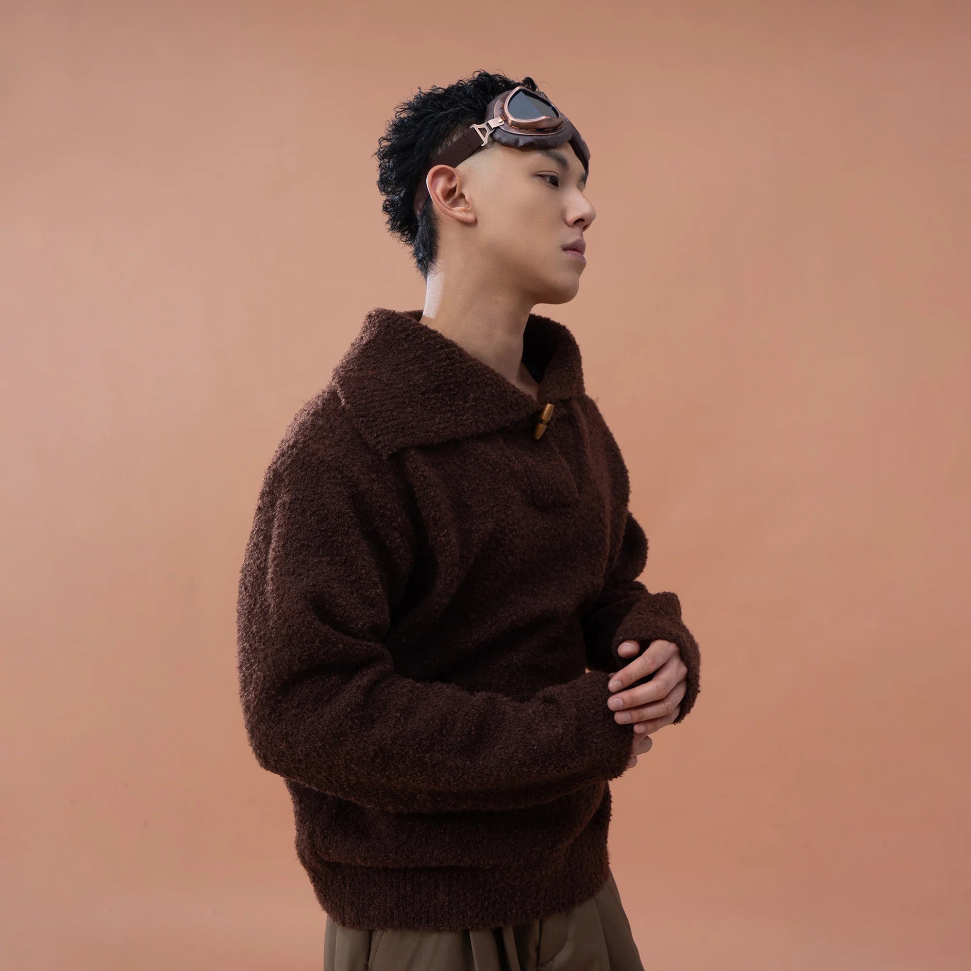 CLP Wool -Blend Toggle-Neck Knit Pullover