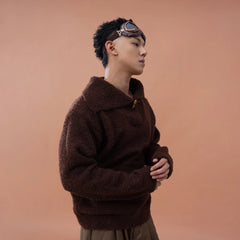 CLP Wool -Blend Toggle-Neck Knit Pullover