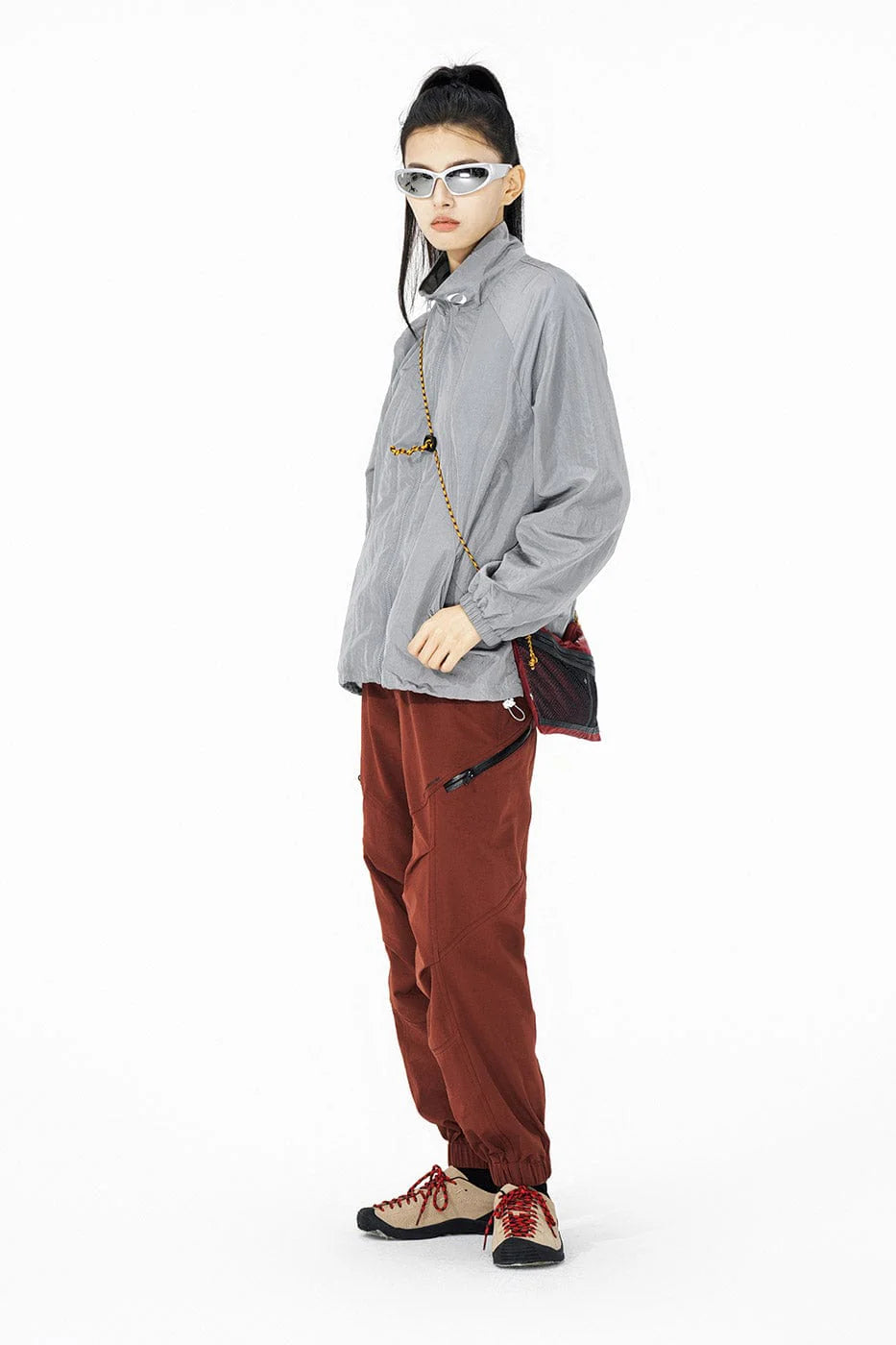 ENSHADOWER Crinkled & Pleated Zipper Jogger