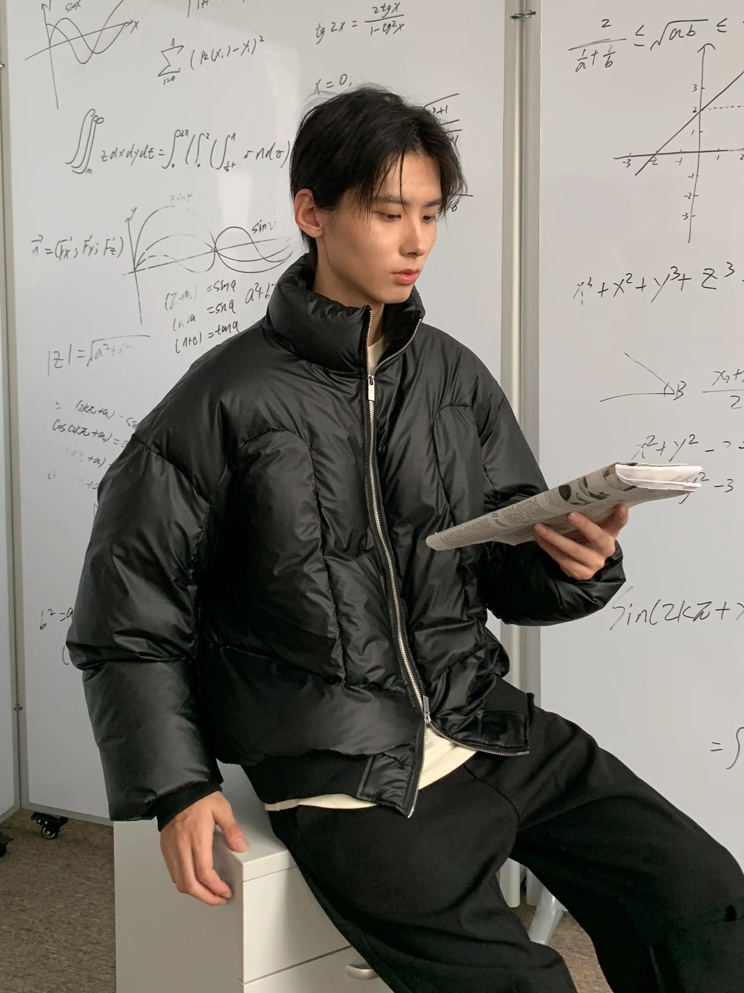 KREATE Modern Paneled Oversized Down Jacket