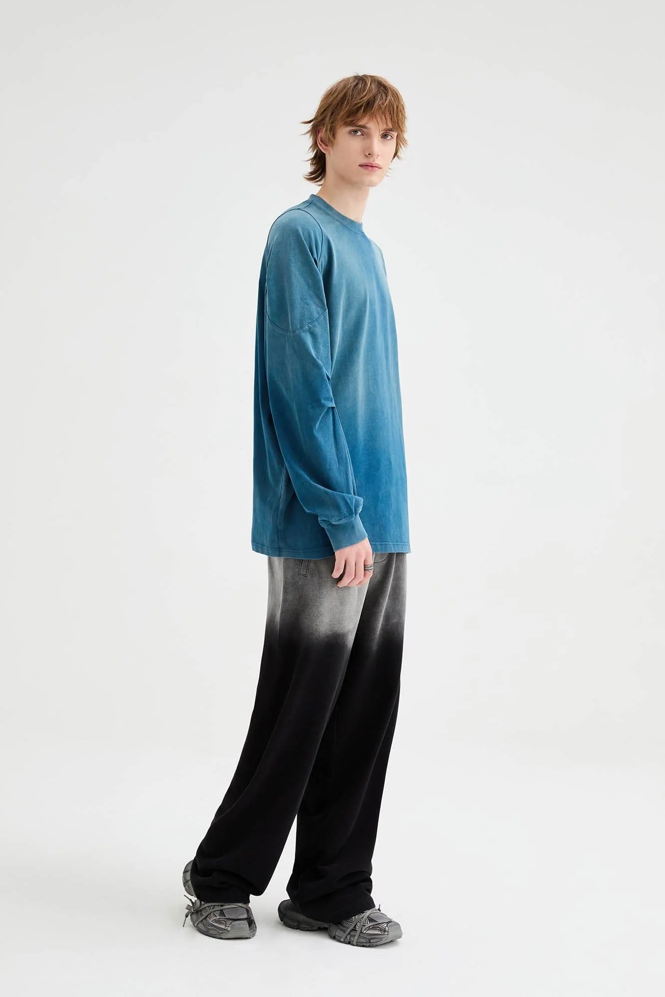ORGANIC EMOTION Gradient Straight-Leg Drawstring Sweatpants